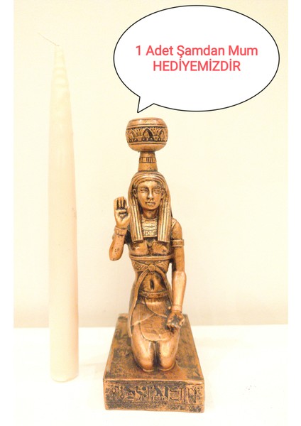 Mısır Tanrıçası Biblo Şamdan Mumluk Ev Dekor Tasarım Hediyelik fiyatları