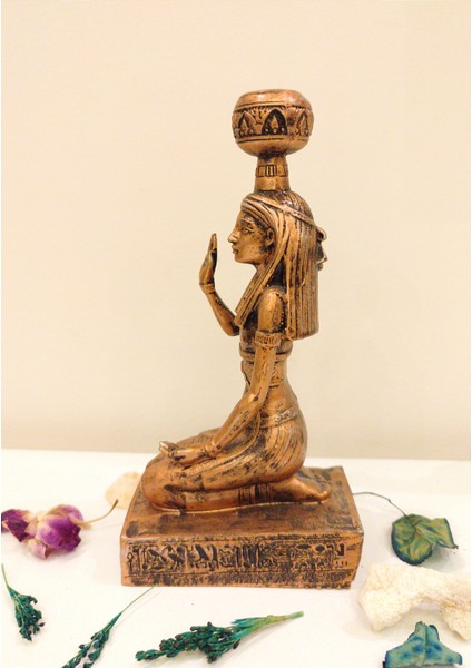 Mısır Tanrıçası Biblo Şamdan Mumluk Ev Dekor Tasarım Hediyelik fırsatları