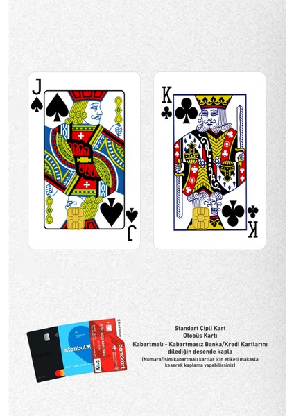 Iskambil Kâğıdı Jack Maça ve Sinek Papazı Kredi Kartı Kaplama & Sticker