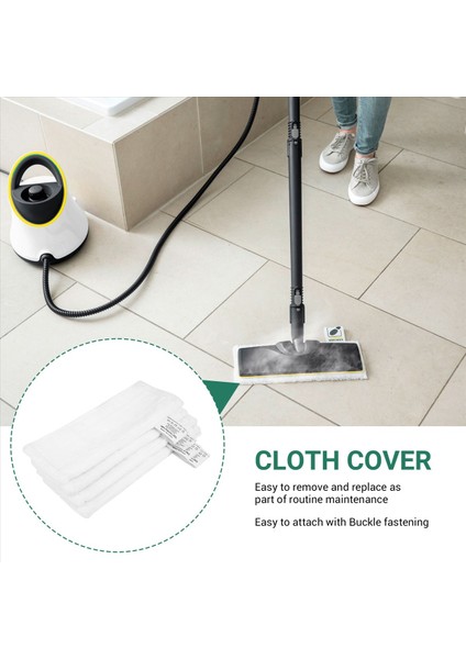 Karcher için 4pcs EasyFix Buharlı paspas temizleme pedi kumaş kapak Karcher EasyFix SC2 SC3 SC5 SC5 Buhar Paspası Temizleyici (Yurt Dışından)