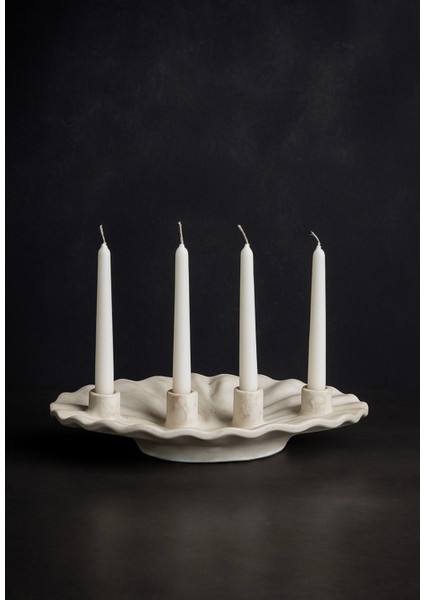 Modern Mermer Dokulu 4’lü Mumluk Şamdan fiyatları