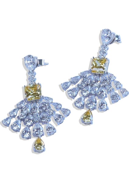 Damla Sitrin Taşlı Işıltı Gümüş Küpe fırsatları