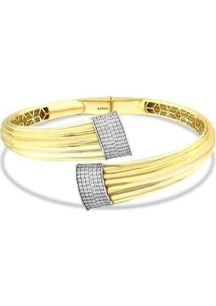 Altın Tasarım Kelepçe - 14K