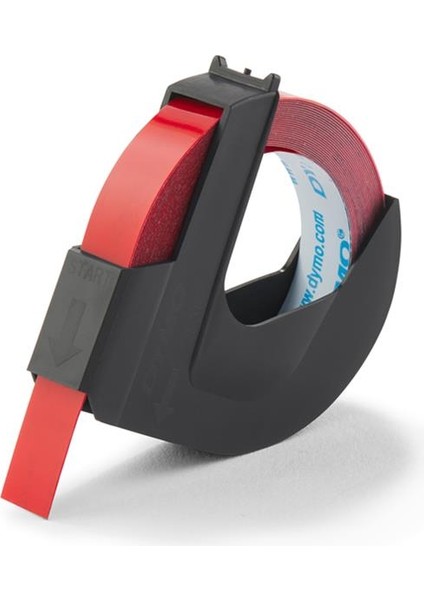 Dymo S0898150 Kabartma Şerit, 9 Mmx3 Mt, Kırmızı 520102