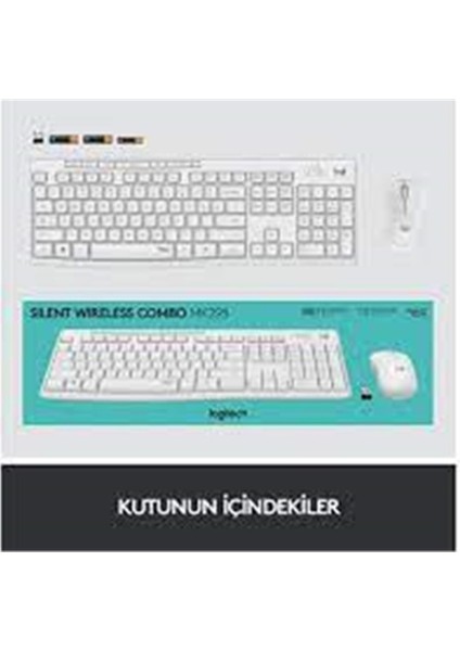 Logitech 920-010089 MK295 Kablosuz Beyaz Klavye Mouse Set fiyatları