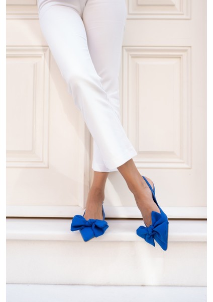 Micky Kadin Mavi Fıyonk Detay Topuklu Ayakkabi fiyatları