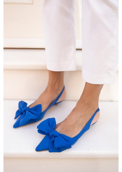 Micky Kadin Mavi Fıyonk Detay Topuklu Ayakkabi fırsatları