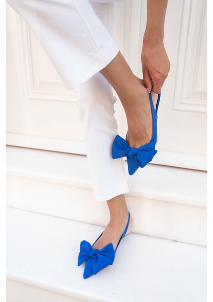 Micky Kadin Mavi Fıyonk Detay Topuklu Ayakkabi indirimleri