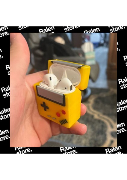 Gameboy Temalı Sarı Renk Airpods 1-2 Uyumlu Kılıf | 6cm ( Yüksek Kalite 3D Baskı Pla ) modelleri