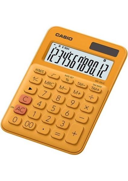 Casio MS-20UC-RG 12 Hane Turuncu Masa Üstü Hesap Makinesi