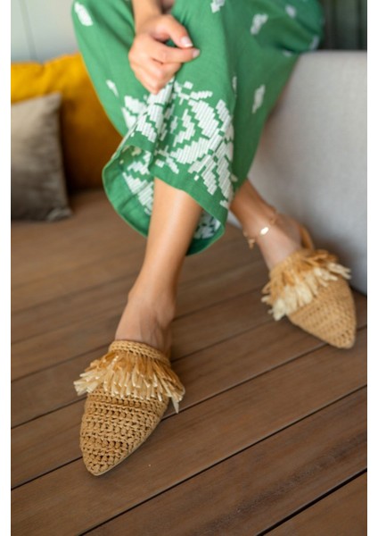 Dollya Kadin Nude Sacaklı Hasır Terlik fiyatları