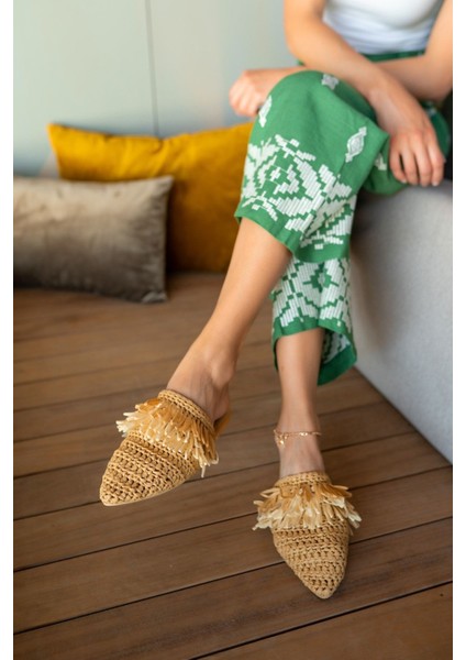 Dollya Kadin Nude Sacaklı Hasır Terlik fırsatları