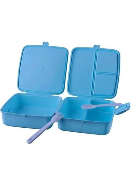 Adatak® Kendiliğinden Kaşık Çatallı Beslenme Kutusu 4 Bölmeli Çocuk Beslenme Kabı Saklama Kutusu modelleri