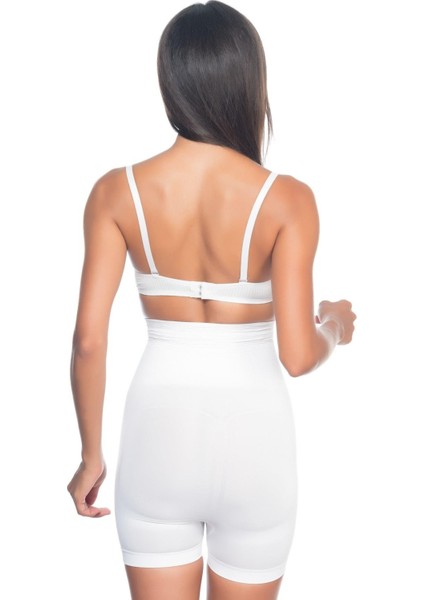 Beyaz Mı Emay 2075 Yüksek Bel Desenli Double Kısa Paça Korse modelleri