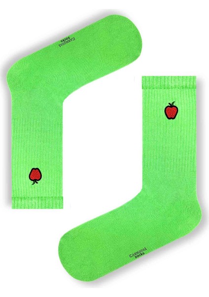 Unisex 5’li Nakışlı Meyve Desenli Renkli Çorap Seti | Hediye Kutulu Pamuklu Çoraplar fiyatları