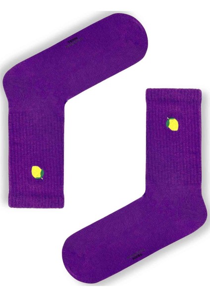 Unisex 5’li Nakışlı Meyve Desenli Renkli Çorap Seti | Hediye Kutulu Pamuklu Çoraplar modelleri