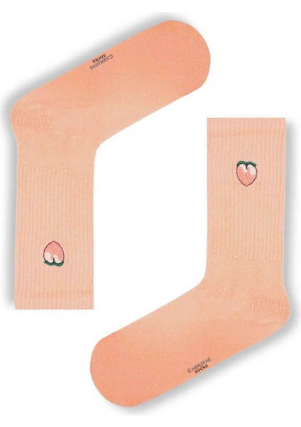 Unisex 5’li Nakışlı Meyve Desenli Renkli Çorap Seti | Hediye Kutulu Pamuklu Çoraplar indirimleri