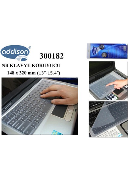 Addison 300182 13"-15.4" Notebook Klavye Koruyucu