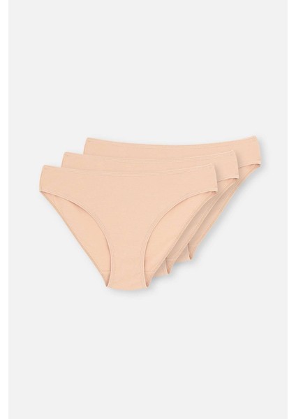 Kadın Pamuklu 3'lü Klasik Slip Külot 5114KC