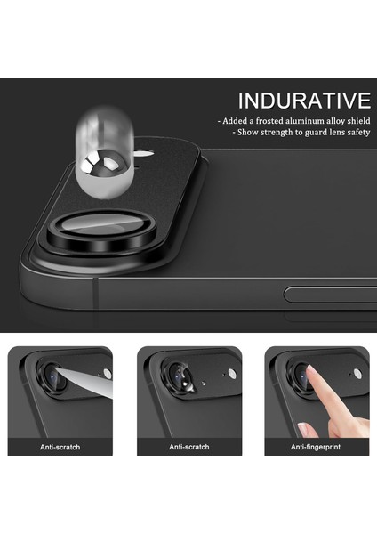 Apple iPhone 17 Air Uyumlu Kamera Lens Koruyucu Metal Çerceveli Tam Kaplar Koruyucu Cam fiyatları