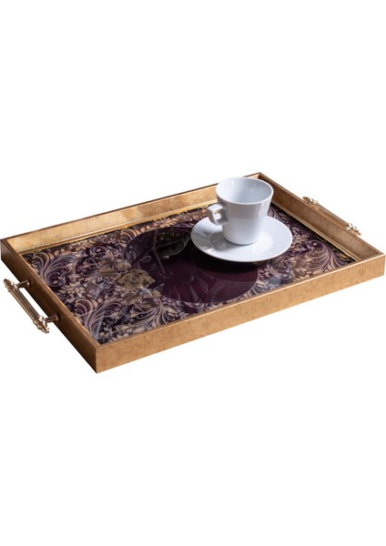 Dekoratif Kulplu Tepsi ST-6019