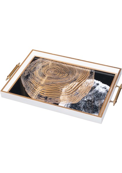 Dekoratif Kulplu Tepsi ST-6015