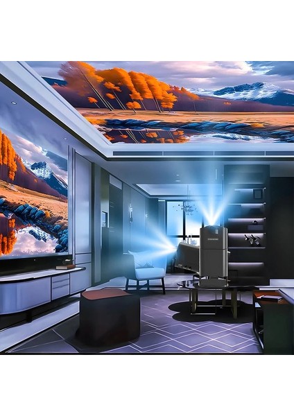 HY320 Mini Siyah Taşınabilir Sinema Projeksiyon Cihazı Ev Sineması Bluetooth Android Işletim Sistemi indirimleri