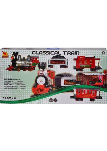 1555 Klasik Tren Seti Sesli ve Işıklı 35 Parça indirimleri