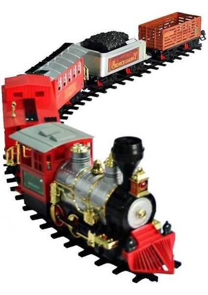 1555 Klasik Tren Seti Sesli ve Işıklı 35 Parça