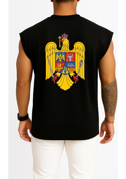 Oversize Romania Wallachia Socialist Cep ve Sırt Tasarımlı Atlet fiyatları