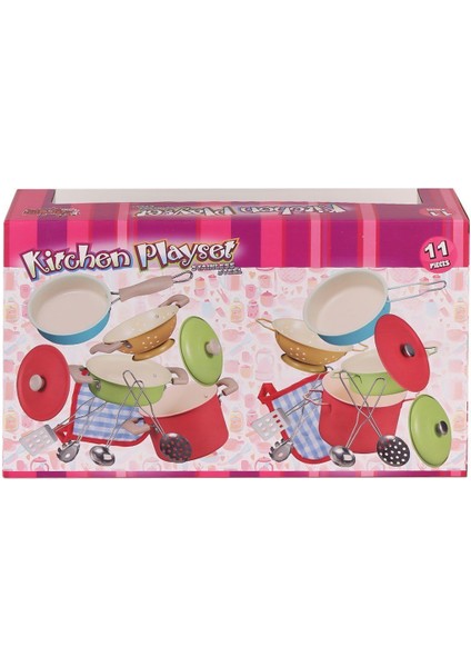 ATF-3815-7A Renkli Emaye Tencere Tava Seti 11 Parça -Vardem Oyuncak fırsatları