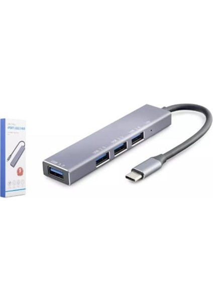 Hadron HDX7043 Type-C Hub 4-Usb3.0 Gri