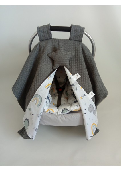 Çift Taraflı Puset Örtüsü ve Puset Minderi 2 Parça ( Puset Çarşafı Dahil Değildir)