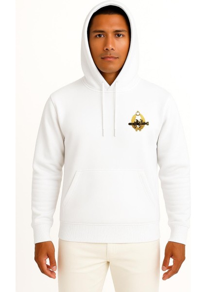 Kapüşonlu Sat Bröve Cep Tasarımlı Unisex Sweatshirt