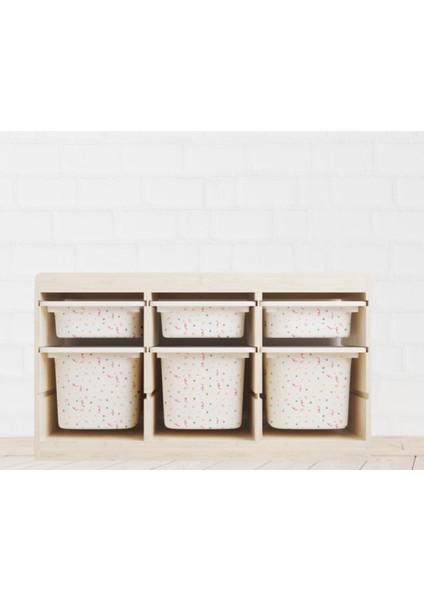 Trofast Konfeti Temalı Sticker - Çocuk Odası Oyuncak Düzenleme Etiketi - Dayanıklı Folyo