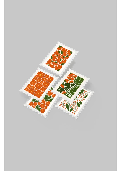 Çiçek & Botanik Temalı Pul Sticker Seti 20'li - Bullet Journal Ajanda Scrapbook fiyatları