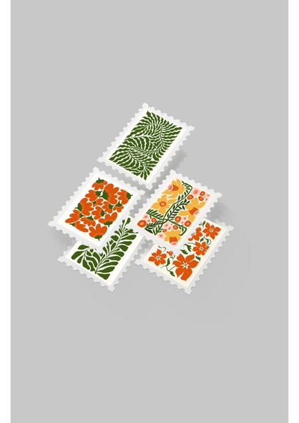 Çiçek & Botanik Temalı Pul Sticker Seti 20'li - Bullet Journal Ajanda Scrapbook indirimleri