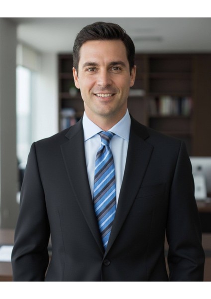 Mavi Gri Çizgili 8 cm Genişliğinde Kravat fırsatları