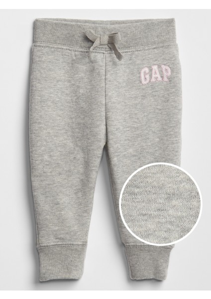 Kız Bebek Koyu Gri Gap Logo Fleece Eşofman Altı