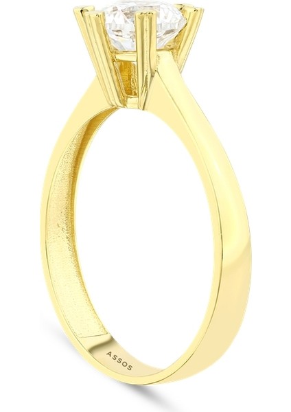 Altın Tektaş Yüzük - 14K