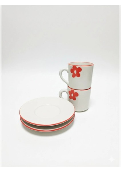 Lüx Kahve Fincan Takımı Papatya Desen modelleri