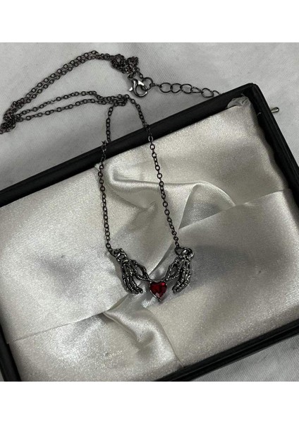 Skeleton Love Taşlı Ayarlanabilir Kollye