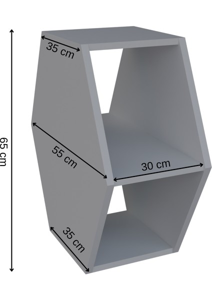 Altıgen Tasarım Yan Sehpa ,modern Koltuk Yanı Sehpa, Dekoratif Kitaplık, Çok Amaçlı Salon Sehpası indirimleri