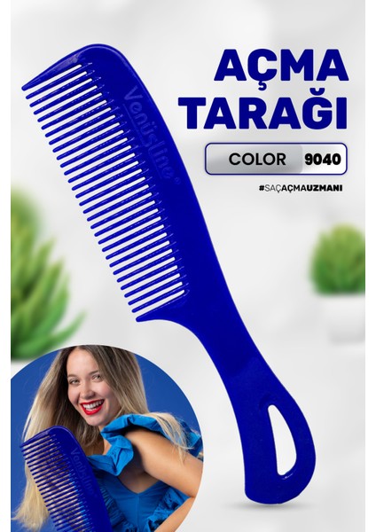 9040 Saç Açma Tarağı – Mavi Renk Seçenekli Profesyonel Tarak