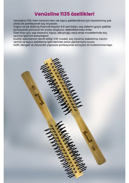 1135 Tarama ve Topuz Fırçası – Profesyonel Kuaför Kalitesi fırsatları