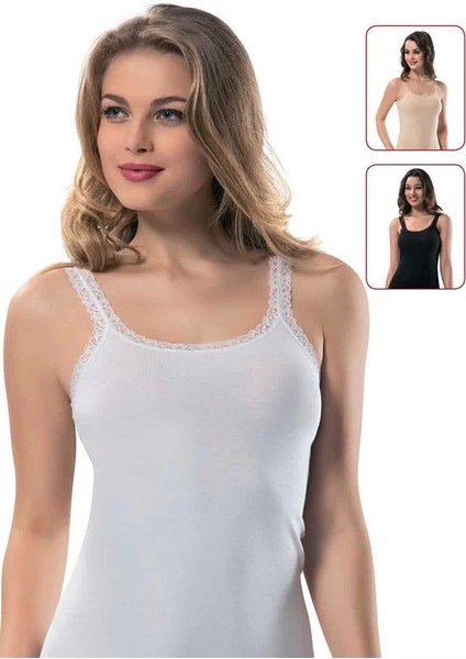 Erdem Bayan Dantel Askılı Kaskorse Atlet 2116