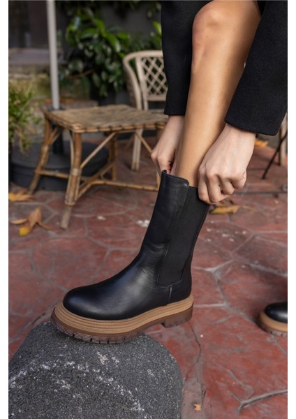 Robert Kadın Siyah Gercek Deri Bot fiyatları