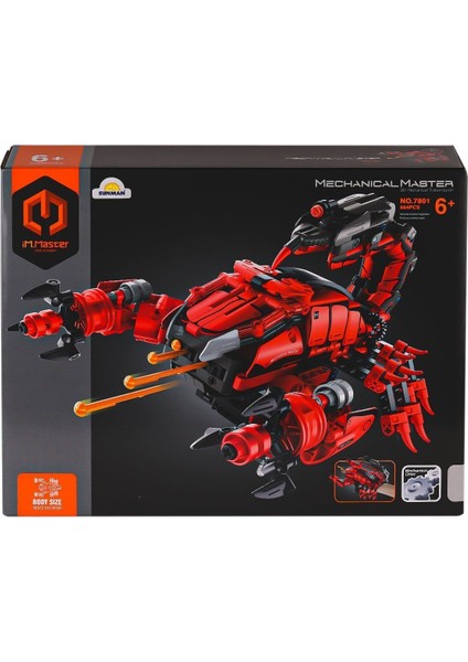 7801 Imm Master Blokları Akrep El Silahı Kırmızı 664 Parça modelleri