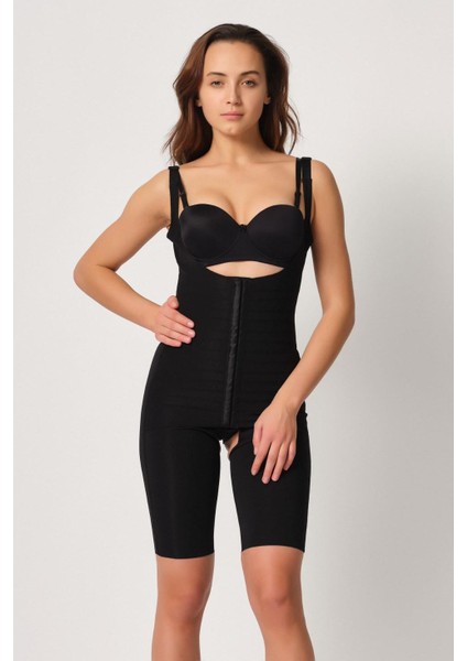 Siyah Mı Emay 2915 Agraflı Yelek Karyoka Destekli Boy Korse