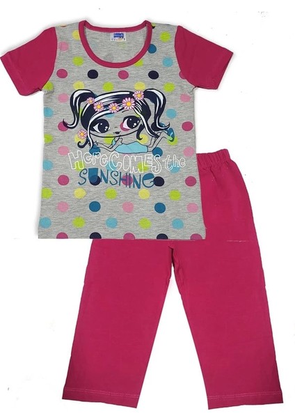 Kız Çocuk Kısa Kollu Pijama Takımı